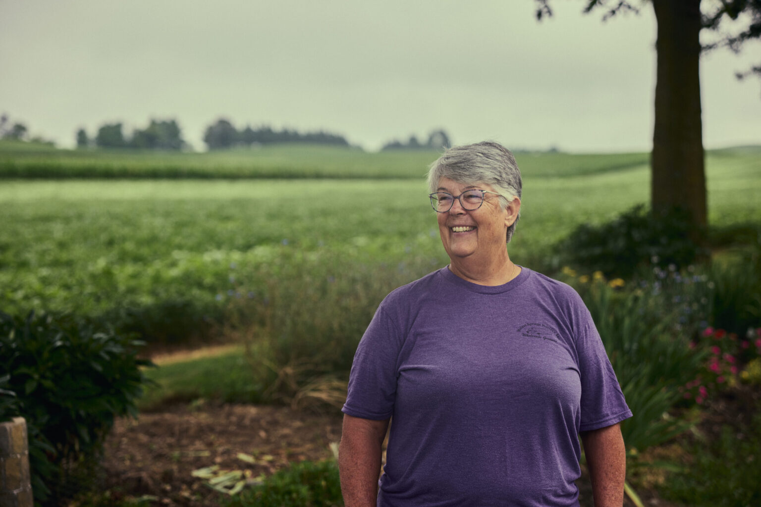 Belinda Burrier raises hay for horse feed on her farm in Union Bridge, Maryland